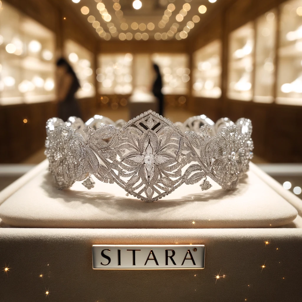 Bracelet argenté avec diamants